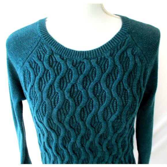 Sonoma Women's Green Long Sleeve Stretch Sweater Size Medium - Picture 2 of 10
